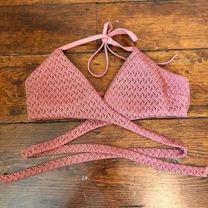 hollister bathing suit bikini wrap-around top